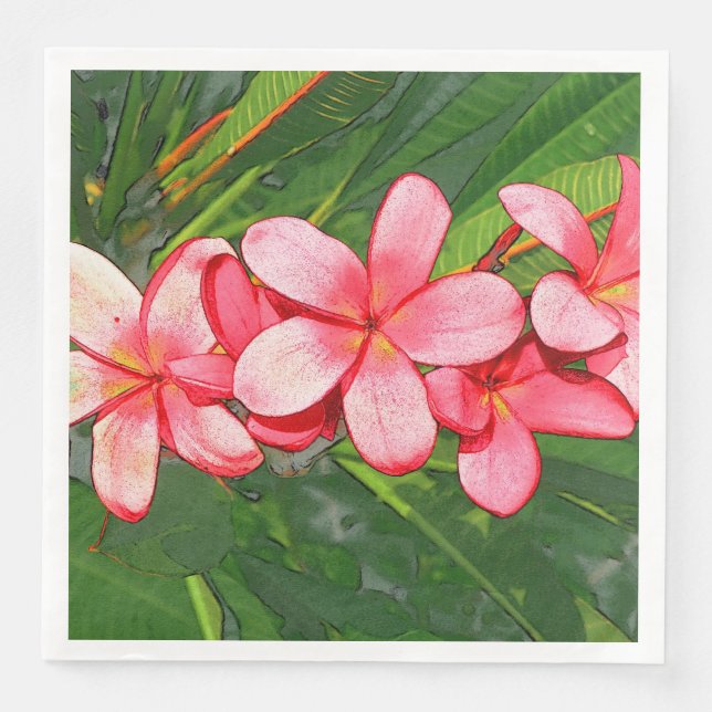 Plumerias Serviette (Vorderseite)