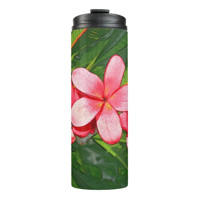 Plumerie Thermosbecher (Vorderseite)