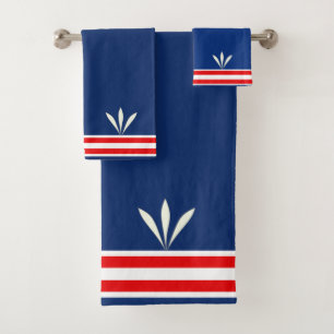 Plumes blanches modernes sur fond bleu et rouge