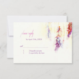 Plumes célestes Boho Wedding RSVP