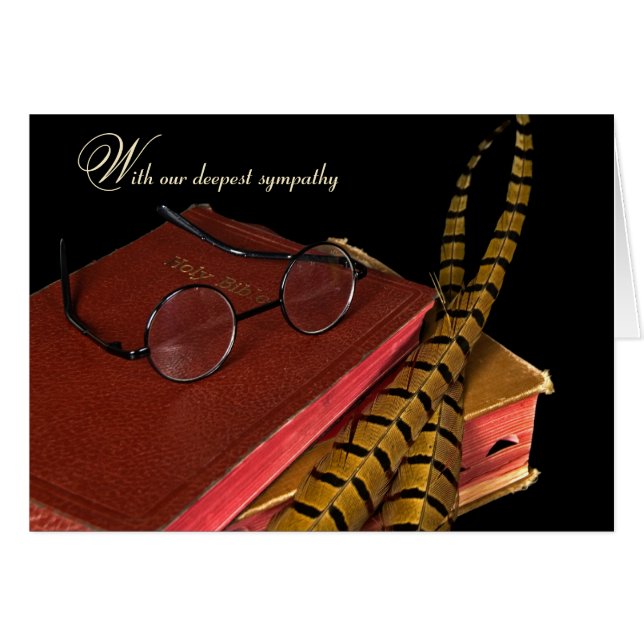 plumes de faisan sympathique sur la Bible (Devant horizontal)