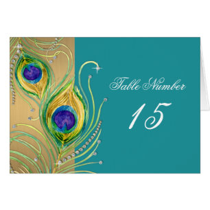 Plumes de paon moderne Faux Jewel Scroll Swirl