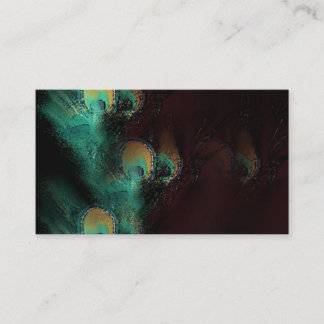 Plumes de plumes de paon Cartes de visite abstrait