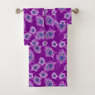 Plumes d'orchidée Peacock sur Amethyst violet