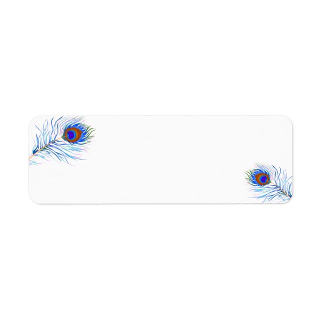 Plumes étiquettes de adresse-Peacock (Devant)