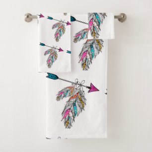plumes ornementales de style boho suspendues