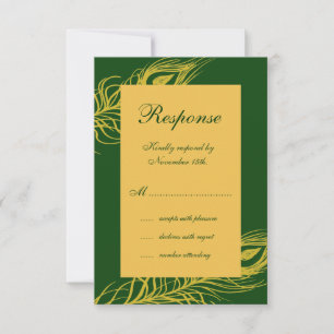 Plumes sur Emerald Green RSVP