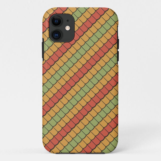 Plumes tribales Rouge Jaune Vert iPhone 5/5s Coque (Dos)