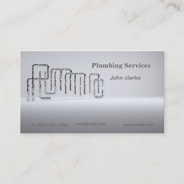 Plumming ou carte de visite de services du (Devant)