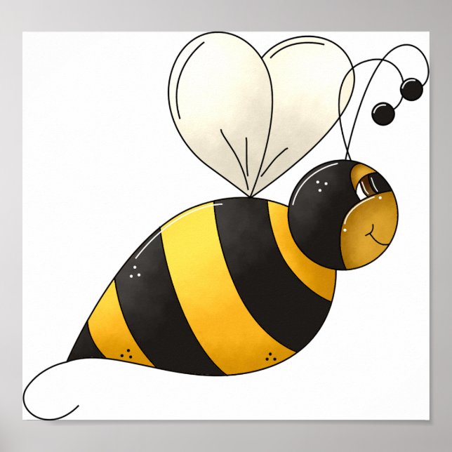Plump Bee Poster (Vorne)