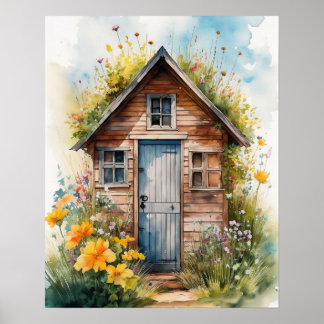 Plumpsklo Aquarell 3 Poster
