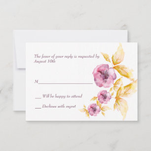 Plumrose Reply Cards RSVP Karte