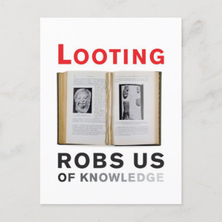 Plündern von Robs Us of Knowledge Postcard Postkarte