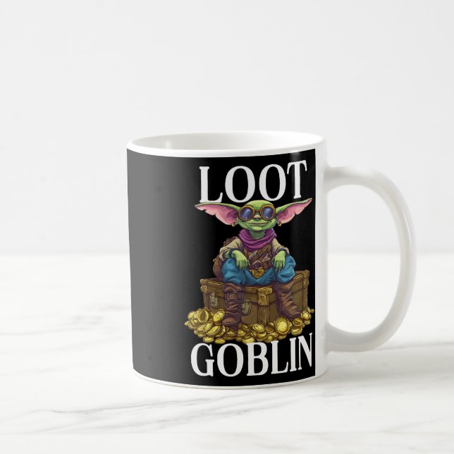 Plündernder Schatz-Beute-Goblin  Kaffeetasse (Rechts)