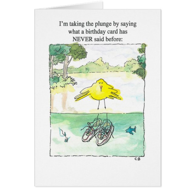 "Plunge" Geburtskarte (Vorne)