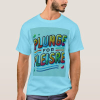 Plunge zum Vergnügen" Farbenfrohe, feine Typografi