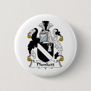 Plunkett Familienwappen Button