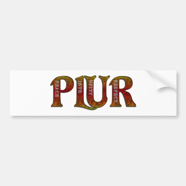 PLUR (Feuer) Autoaufkleber (Vorne)