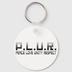 PLUR - FriedensLiebe-Einheits-Respekt Schlüsselanhänger