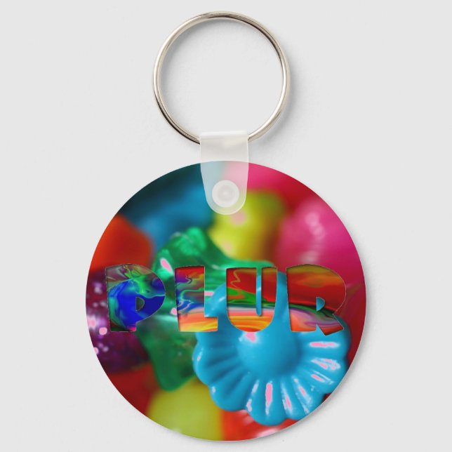 PLUR Rave "Kandi" Schlüsselanhänger (Vorderseite)