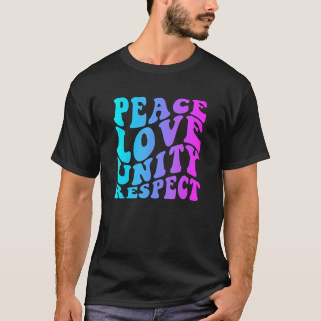 PLUR  Rave Trippy EDM Music Festival Retro T-Shirt (Vorderseite)