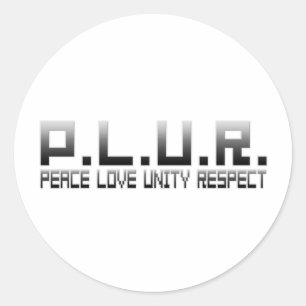 PLUR - Wahrung der Einheit der Liebe Runder Aufkleber