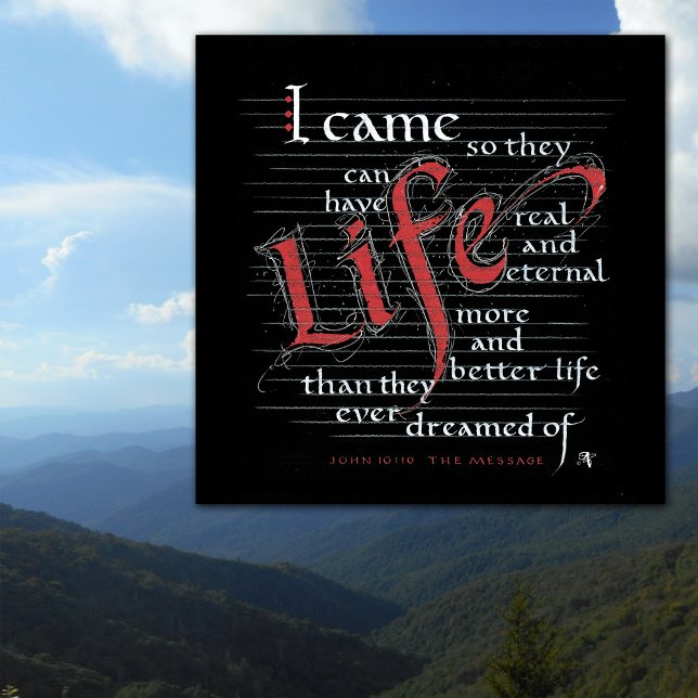 PLUS ABONDANT VIE VRAI ET MEILLEUR Affiche (Créateur téléchargé)