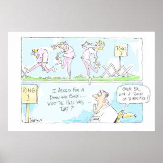 Plus de 50 avec une touche de bursite Poster