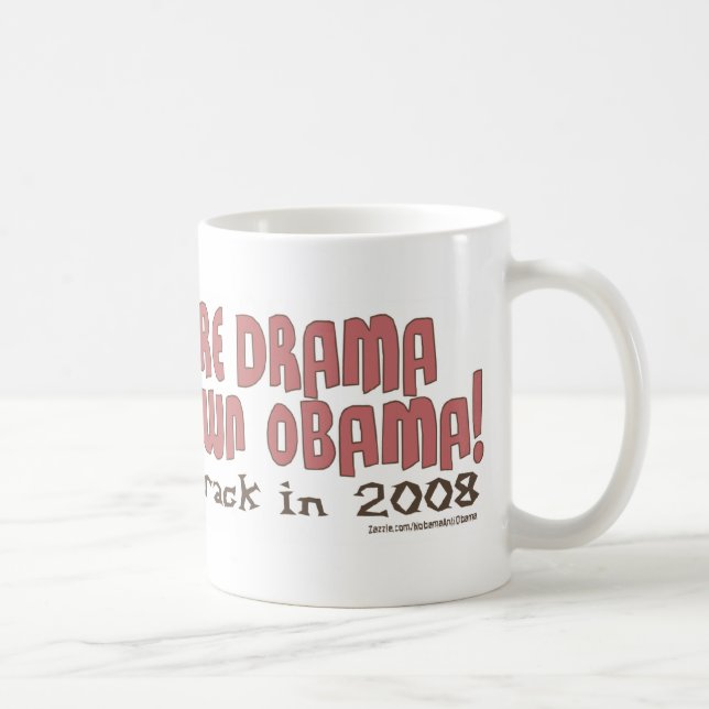 Plus de drame, n'a arrêté la tasse d'Obama (Droite)