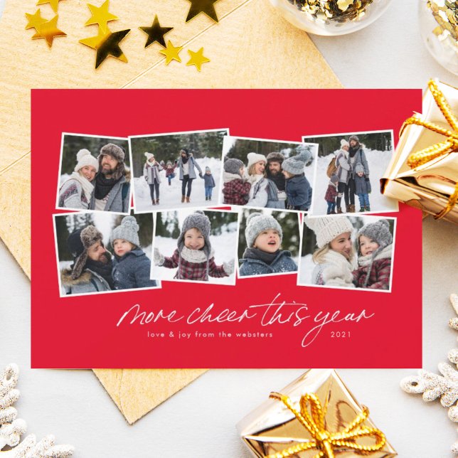 Plus de joie cette année 8 photo collage carte de  (Créateur téléchargé)