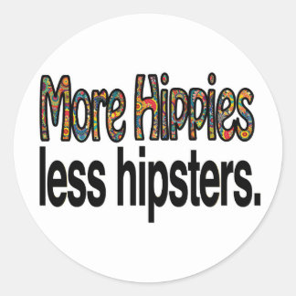 Plus d'hippies Moins d'hipsters Sticker