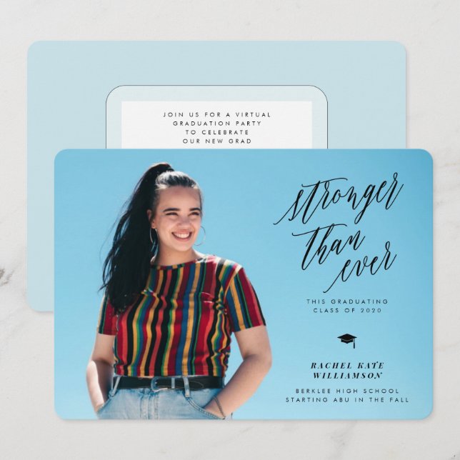 Plus forte que jamais Faire-part de diplôme (Devant / Derrière)