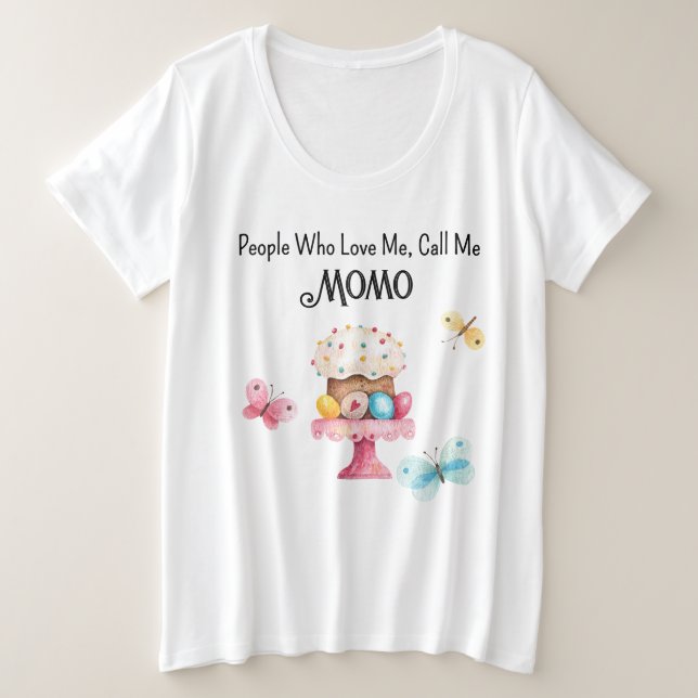 Plus Größe Schmetterlinge Osterkuchen Komfort T -  Große Größe T-Shirt (Design vorne)