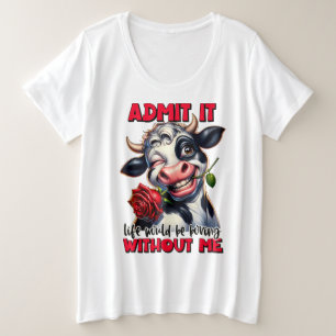 Plus Größe - T - Shirt