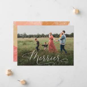 Plus la carte de Noël Merrier est grande