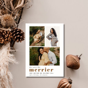 Plus La Merrier Noël Grossesse Faire-part