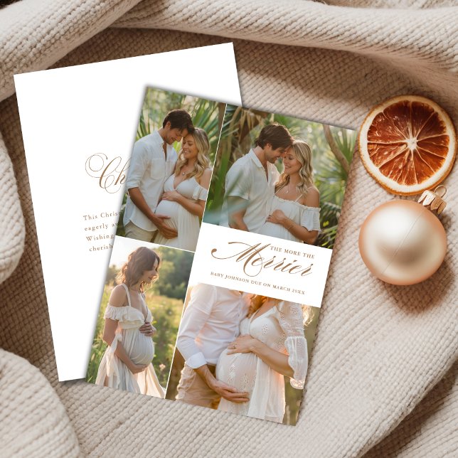 Plus le Faire-part photo Gold Baby est merrier (Créateur téléchargé)