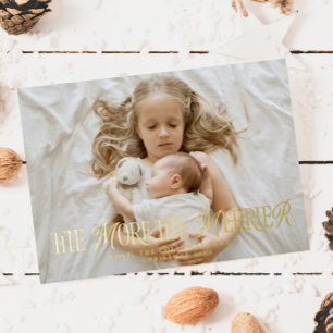 Plus Le Merrier Holiday Baby Faire-part
