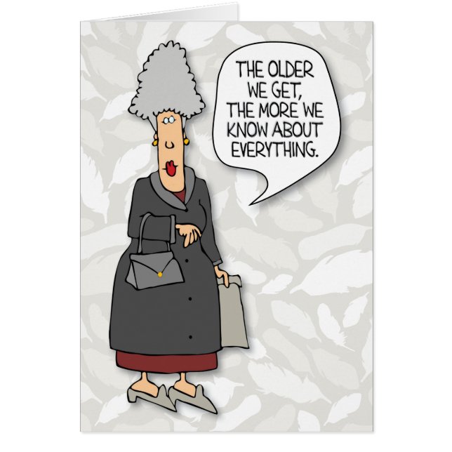 "Plus nous vieillissons, plus nous en savons" Cart (Devant)