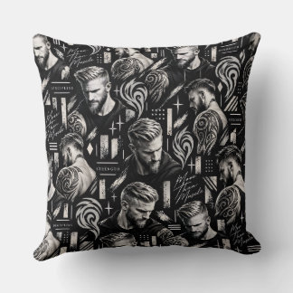 Plus que du muscle – Coussin illustré