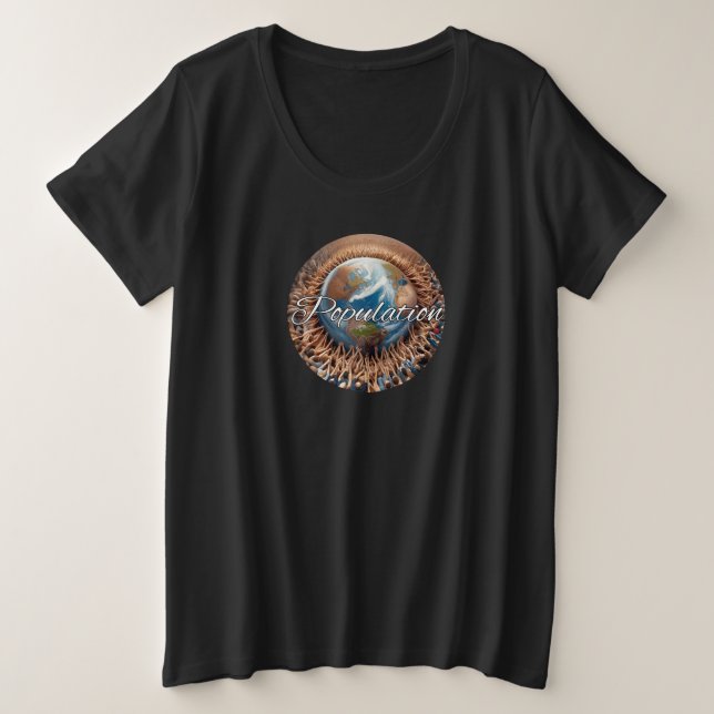 Plus Size Basic T-Shirt für Frauen (Design vorne)