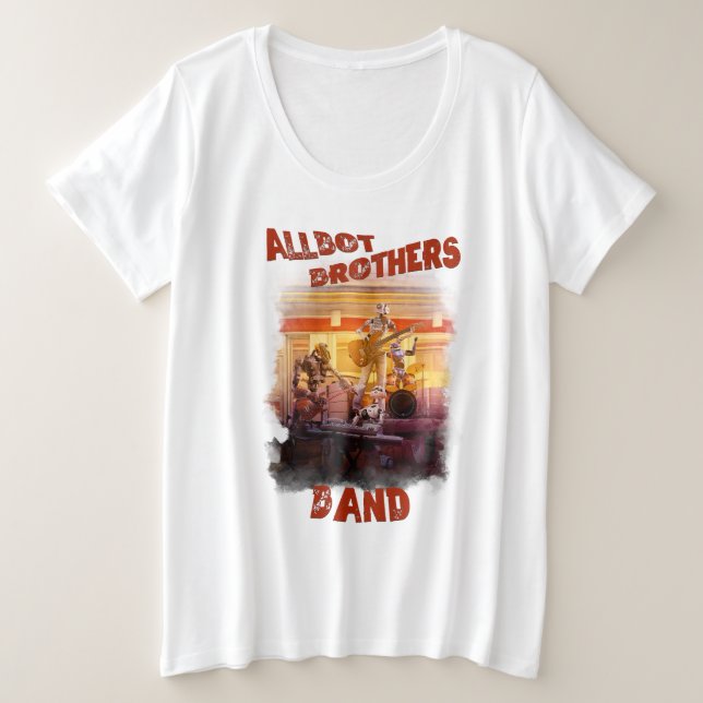 Plus Size Shirt mit Allbot Brothers Band / BSR (Design vorne)