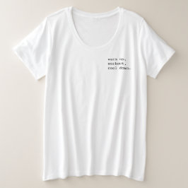 Plus Size Workout & Relax Komfortabler weißer T -  Große Größe T-Shirt