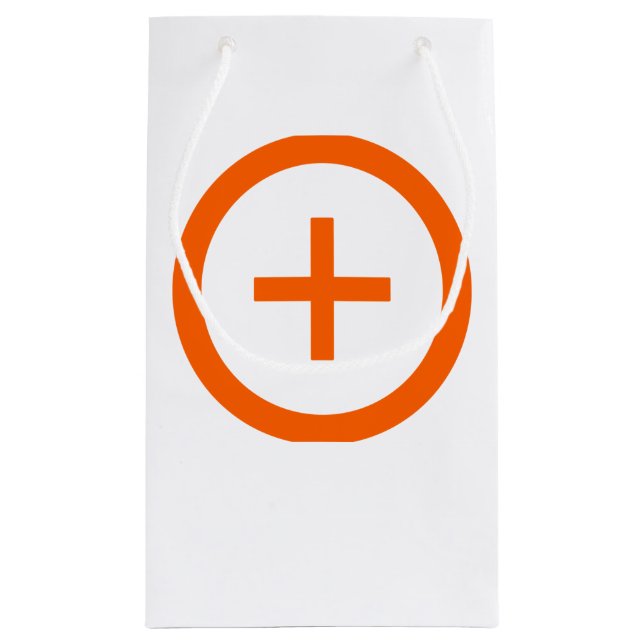 Plus-Symbol- und Symbol-Gifttasche Kleine Geschenktüte (Rückseite)