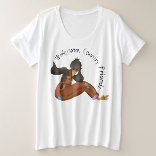 Plus-T-Shirt für Damen in Grundausführung Große Größe T-Shirt