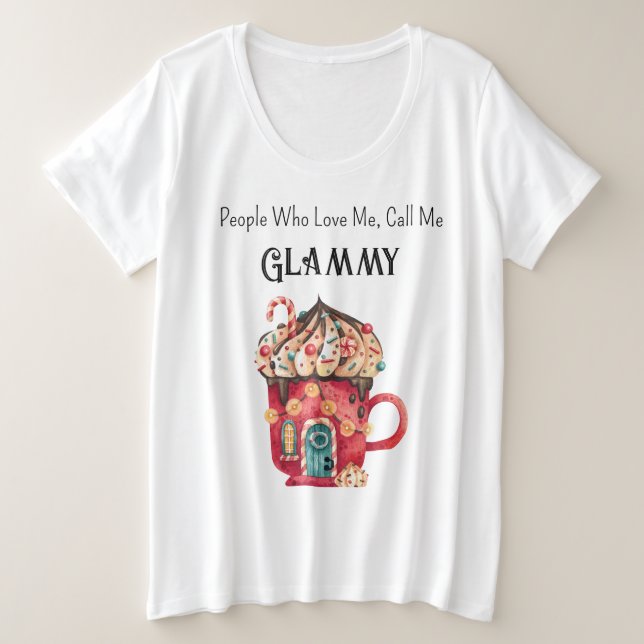 Plus Taille Aquarelle Magique Maison Comfy T-Shirt (Design devant)