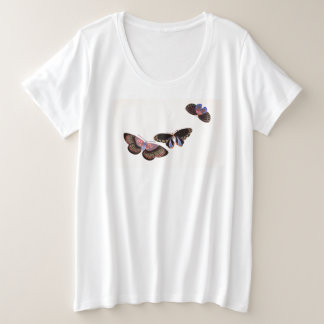 PLUS TAILLE COTON T-shirt BUTTERFLIES NOM PERSONNA