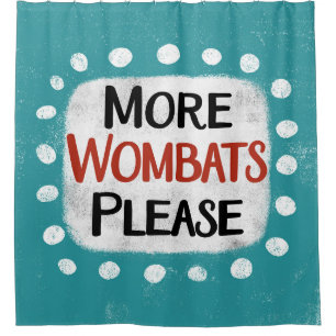 Plus Wombats S'Il Vous Plaît Douche Rideau