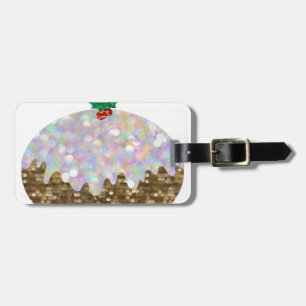 Plüsch-Weihnachtspuddings Gepäckanhänger