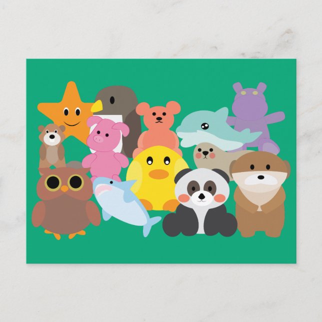 Plüschtiere  postkarte (Vorderseite)